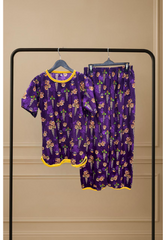 PURPLE HAZE BLOOM PRINTED SHIRT AND TROUSER