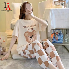Handsome Bear Printed Pajama Night Suit