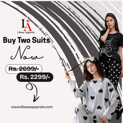 Pack Of Two Printed Pajama Night Suit Set 17
