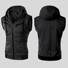 Pack of 2 front Zipper Sleeveless Hoodies
