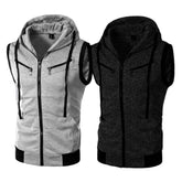 Pack of 2 front Zipper Sleeveless Hoodies