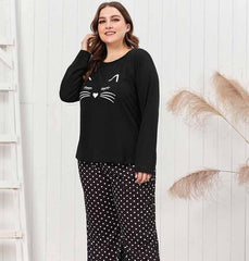 Black Meow Night Suit