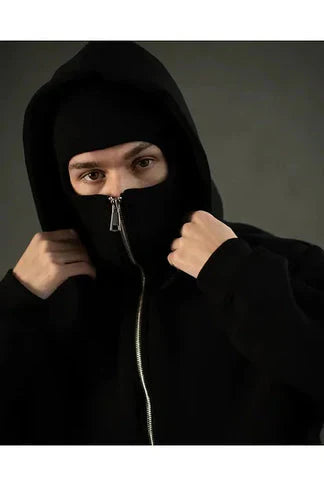 Balaclava Ninja Zipper Hoodie Jacket