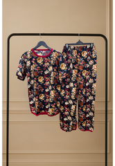 MIDNIGHT ROSE PRINTED SHIRT AND TROUSER