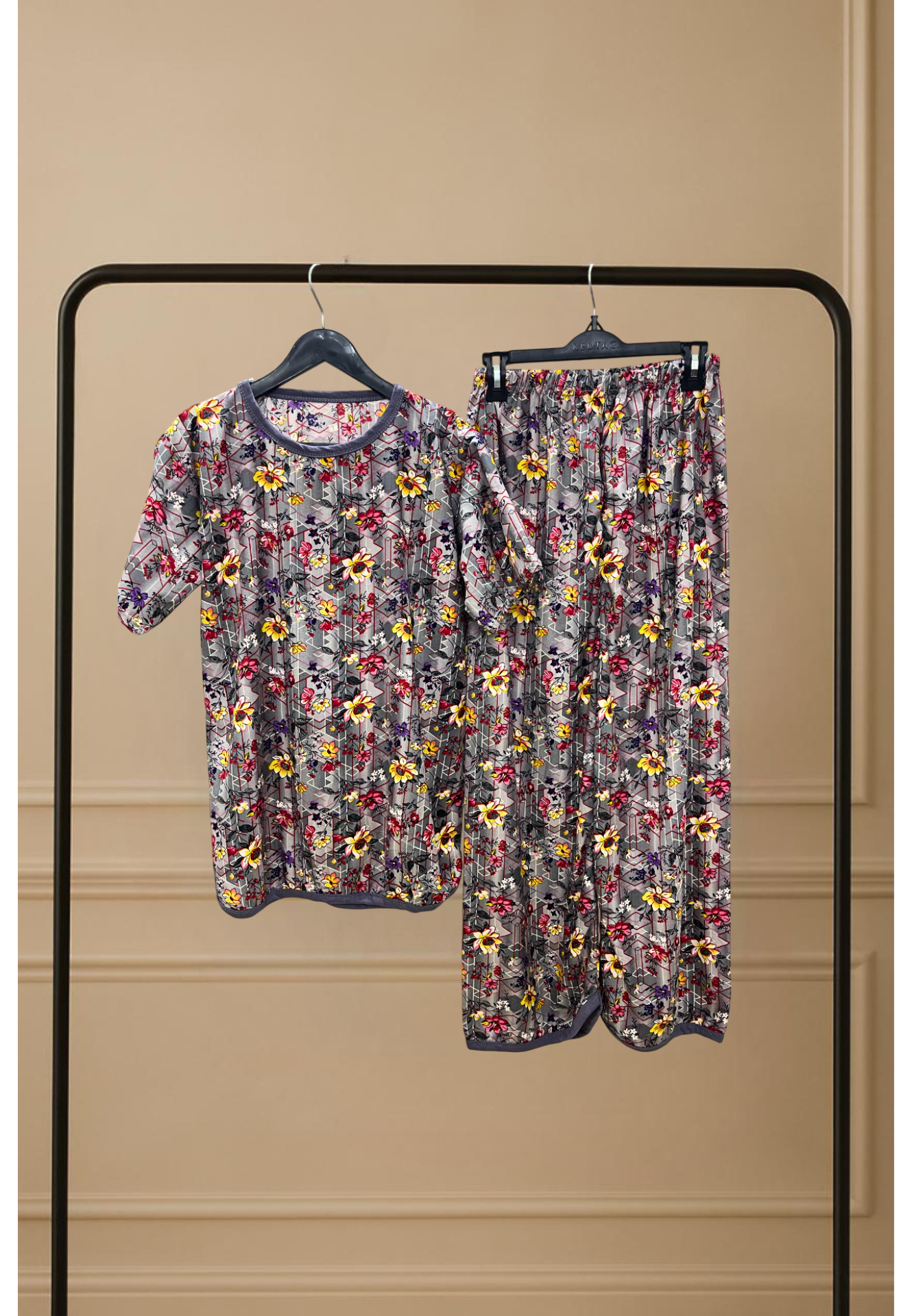 CHIC IN BLOOM PRINTED SHIRT AND TROUSER