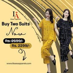 Pack Of Two Printed Pajama Night Suit Set 9