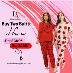 Pack Of Two Printed Pajama Night Suit Set 14
