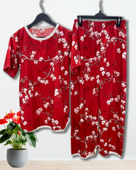 CHERRY BLOOM PRINTED SHIRT AND TROUSER