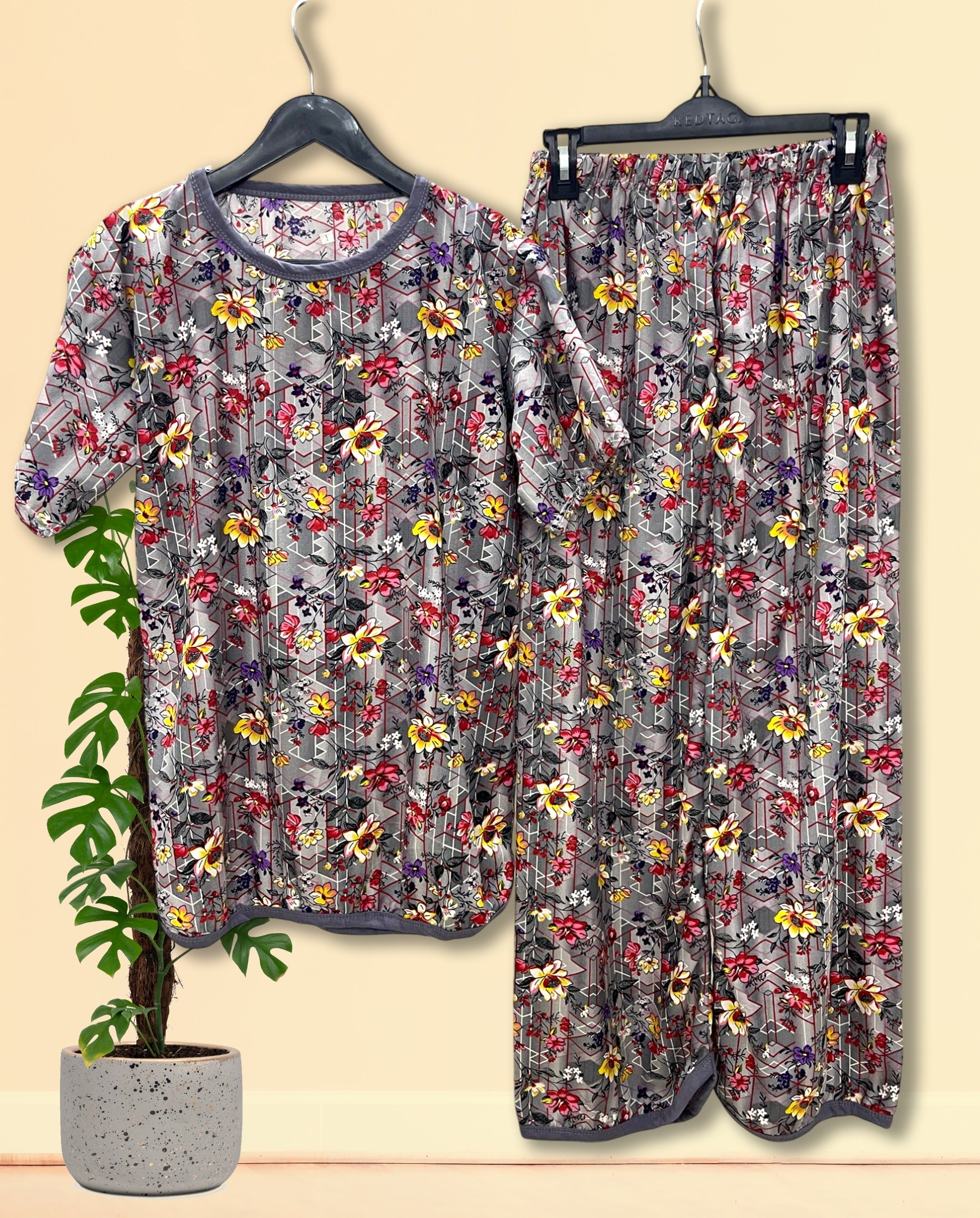 CHIC IN BLOOM PRINTED SHIRT AND TROUSER