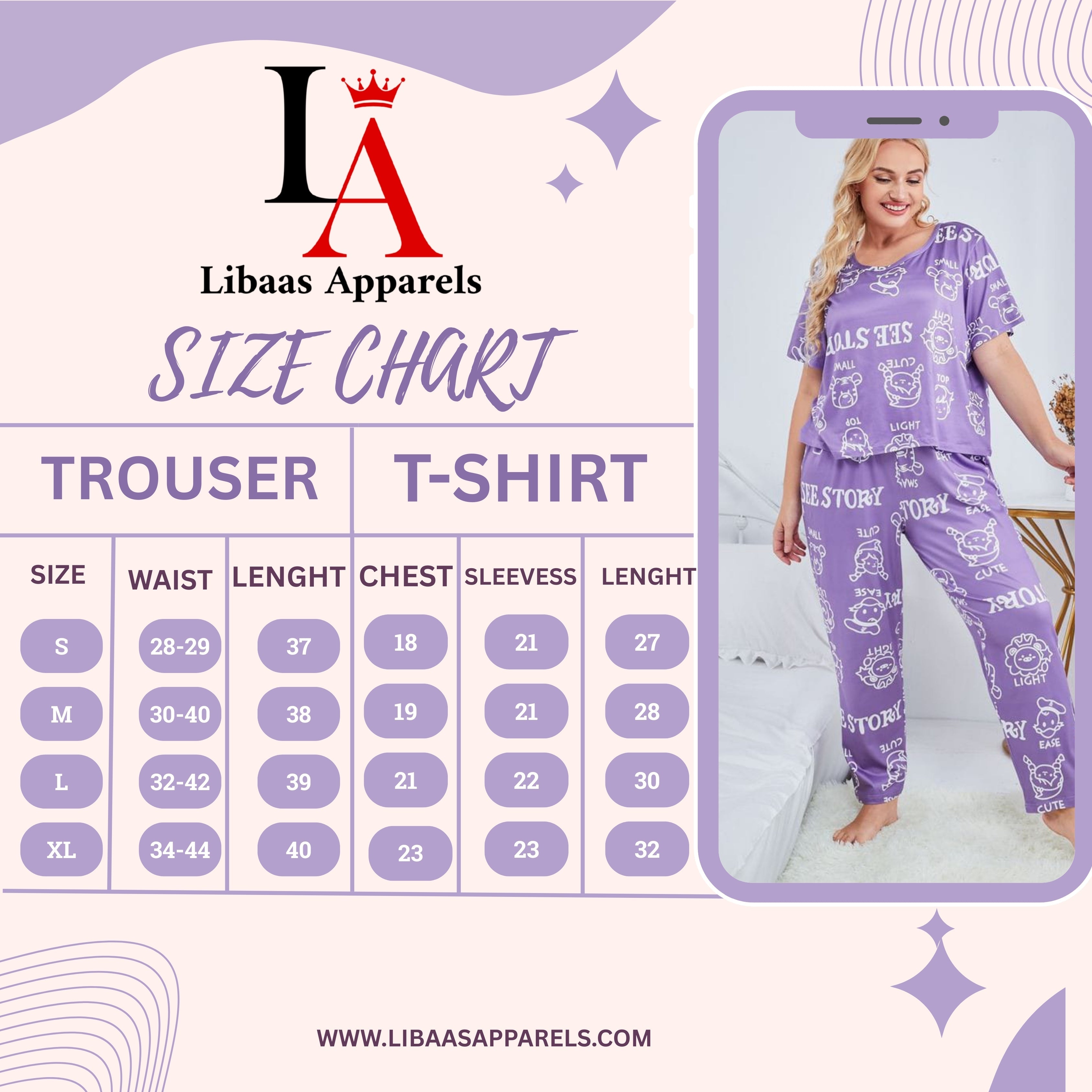 Purple Dream Story Night Suit