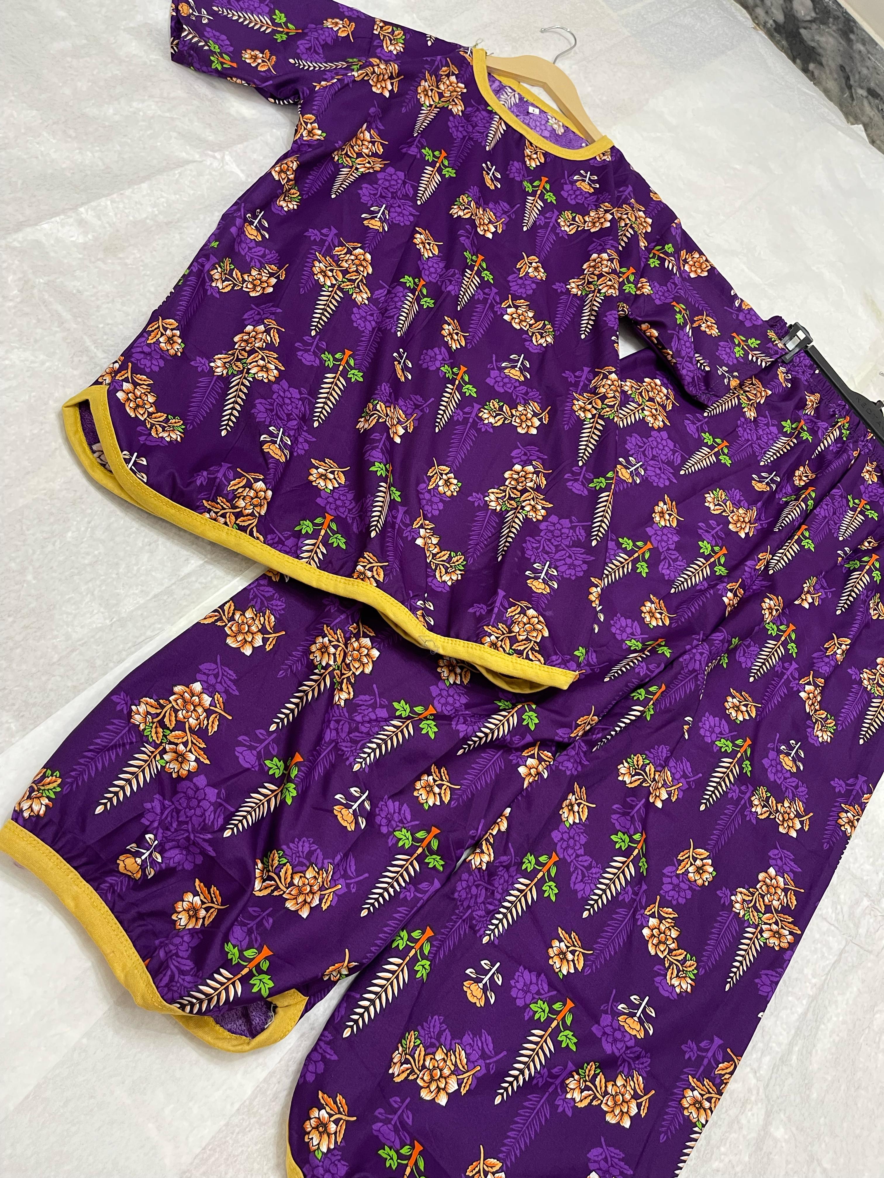 PURPLE HAZE BLOOM PRINTED SHIRT AND TROUSER