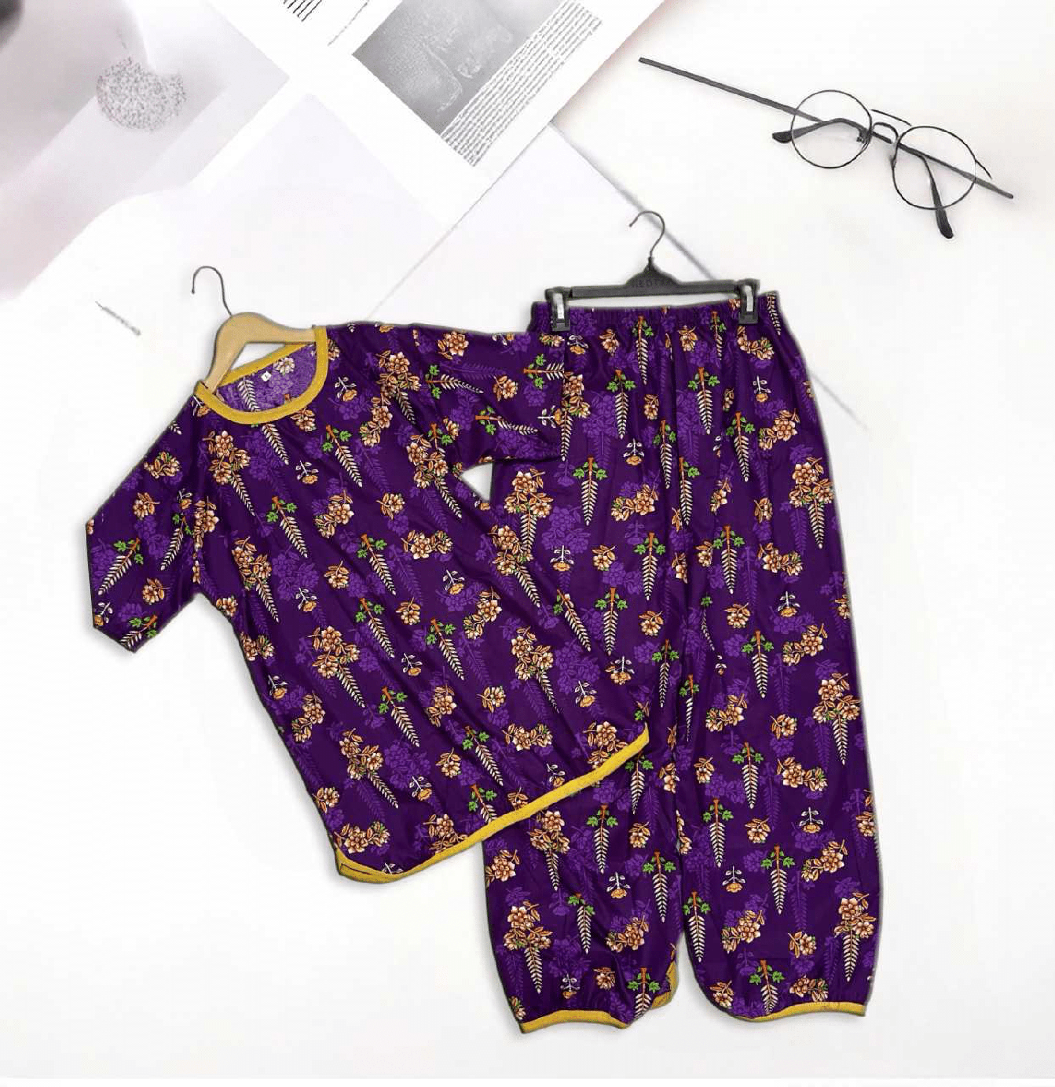 PURPLE HAZE BLOOM PRINTED SHIRT AND TROUSER