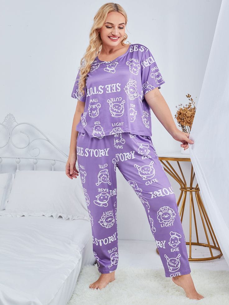 Purple Dream Story Night Suit