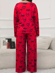 Red Sleepy Love Night Suit