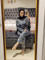 Gray Cozy Bear Huge with Round neck Night Suit