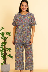 CHIC IN BLOOM PRINTED SHIRT AND TROUSER