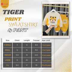 Tiger Printed Sweatshirt and Trouser for Kids